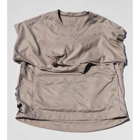 Cutter & Buck Men's Golf Windbreaker Pullover Beige Tan V-Neck Jacket Size L - Picture 6 of 11